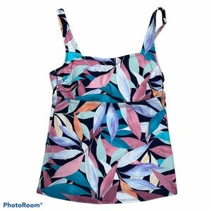 Kona Sol Square Neck Tankini Top NWT